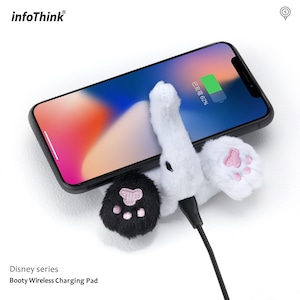 InfoThink【Disney公式】 ワイヤレス 無線 充電器 Wireless Charging Pad Qi ディズニー Disney ヴィランズシリーズ Villains series101匹わんちゃん 101 ポンゴ Pongo iWCQ-200-101