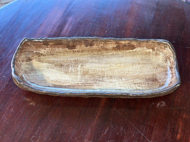 西美紀 ｜【木々の思い出】樹皮のイメージ長皿　一点物