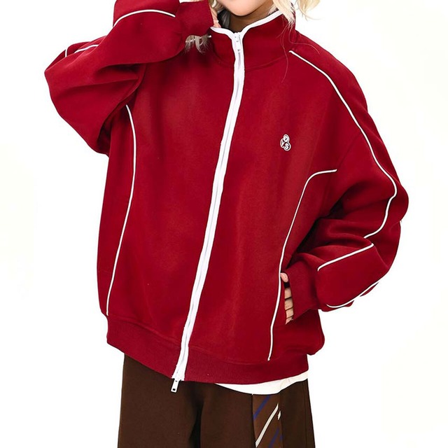 パイピングラインスタンドジップブルゾン
 2col   R01608