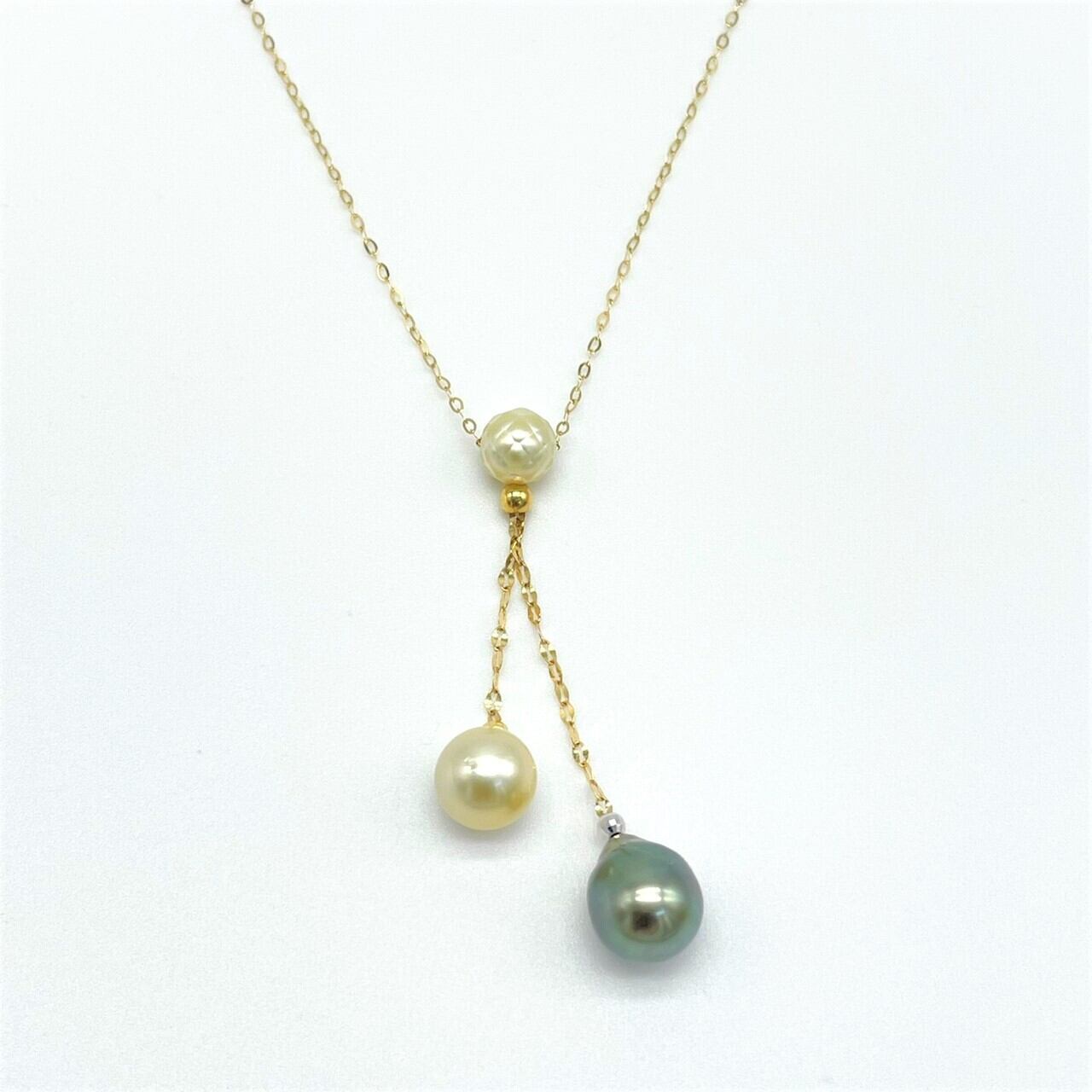 NM022 天然 アコヤ真珠 華パール タヒチパール 恵パール ネックレス  