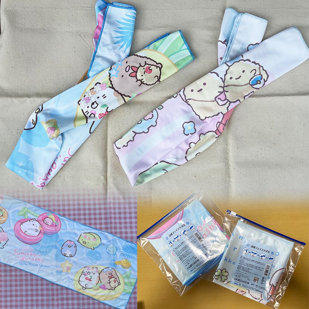 すみっコぐらし 夏用 ひんやりタオル 冷感 フェイスタオル ぺん すみっコぐらし 夏用 ひんやりタオル 冷感 フェイスタオル ぺん