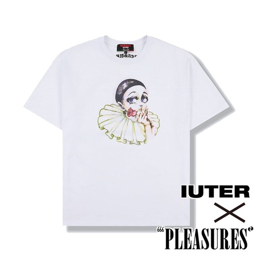 【PLEASURES/プレジャーズ×IUTER/イウター】LUNA T-SHIRT Tシャツ / WHITE / IUTER-12911 セール対象外