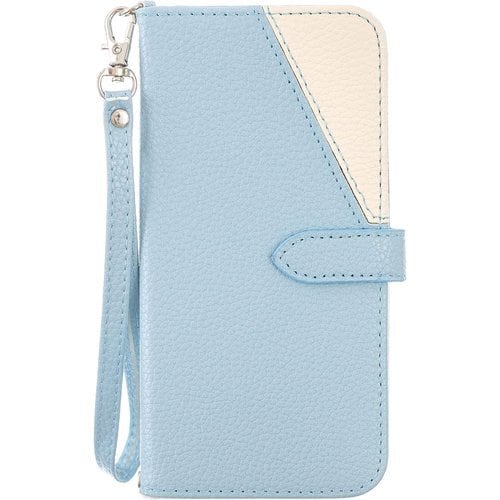 Galaxy S10 ケース ギャラクシーS10ケース 手帳型可愛い花柄 おしゃれなストラップ付き キラキラ 綺麗 高級PUレザー KKGO 保護ケース カードポケット付き 財布型 横置きスタンド機能付き マグネット式 全面保護 Galaxy S10 SC-03L/ SCV41 A3-ブルー 668