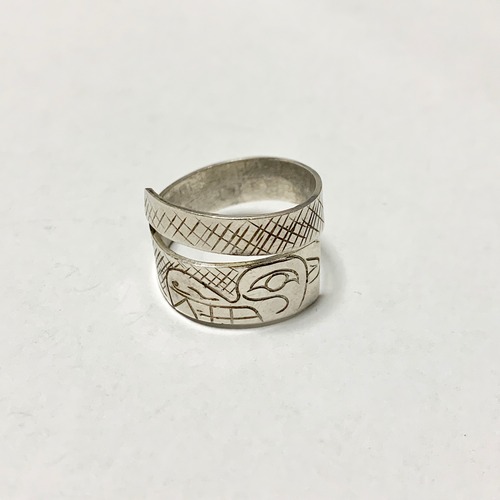 First Nations Engraved Silver Ring ③