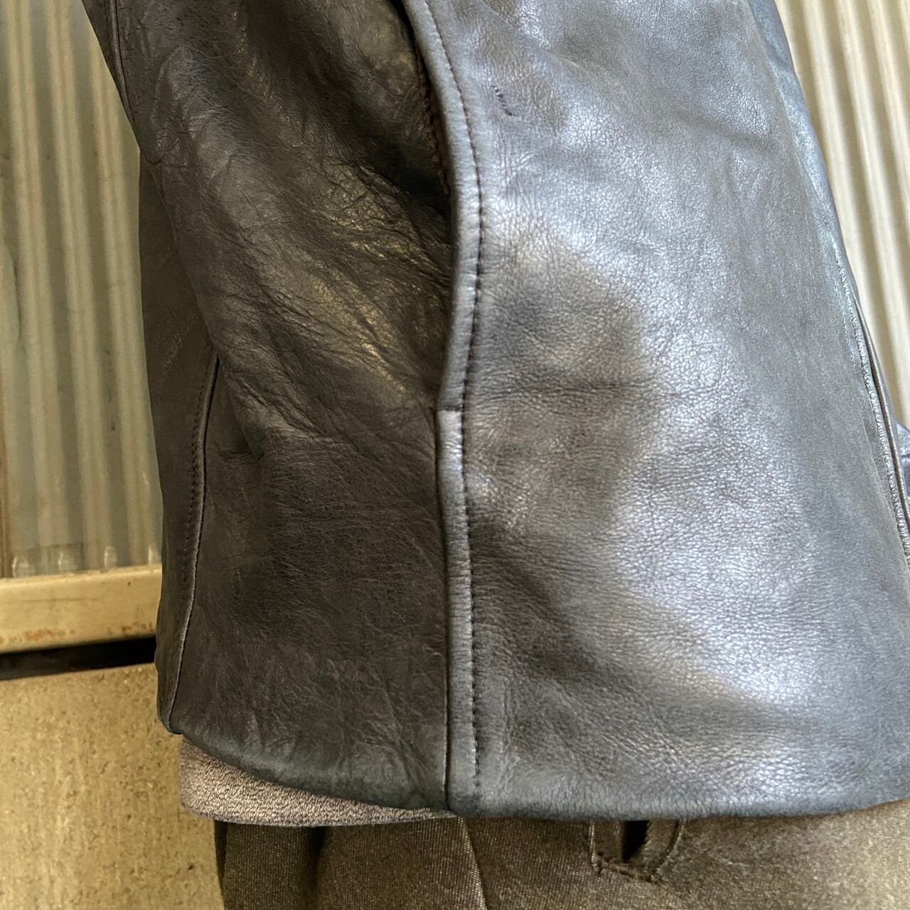90年代〜 OLD GAP オールドギャップ スタンドカラー シングルレザー 