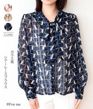 【再入荷】ガラス風デザインのブラウス_a0142103012