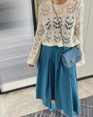 3size / デザインニットトップス