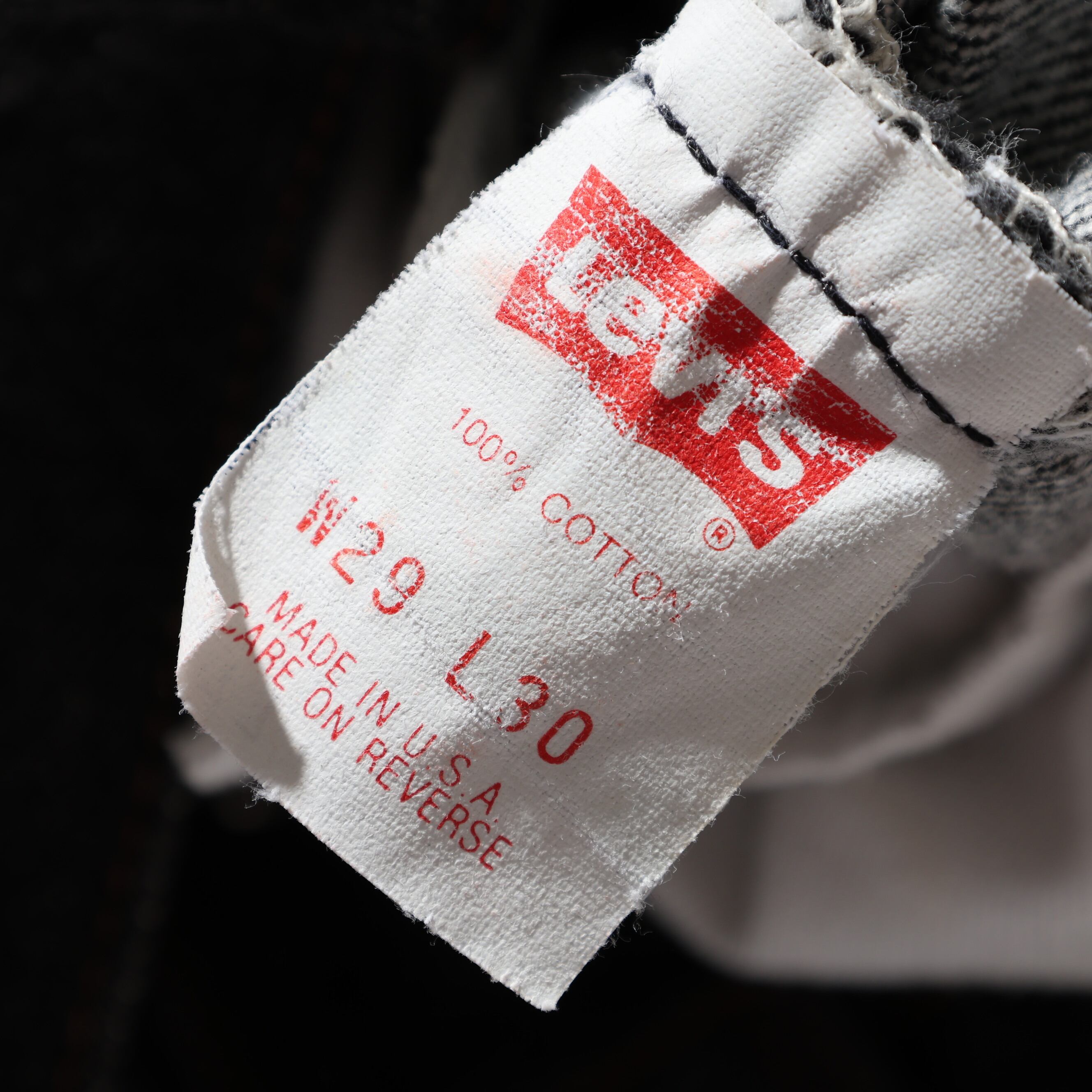 Mint 29×30 Levi's 501 USA 89年 先染めブラックデニムパンツ