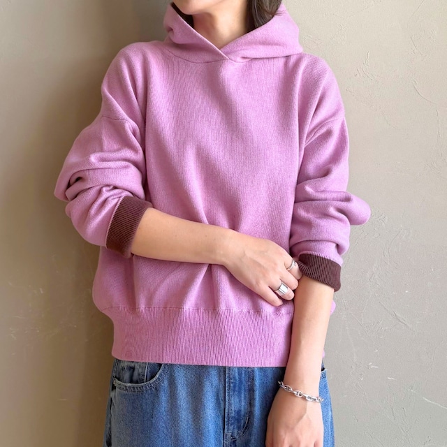 【 QTUME 】リバーシブルニットフーディ