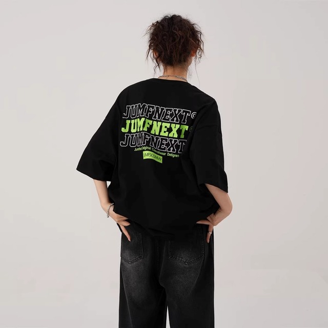 レターグラフィックボリュームシルエットＴシャツ 4col   R01924