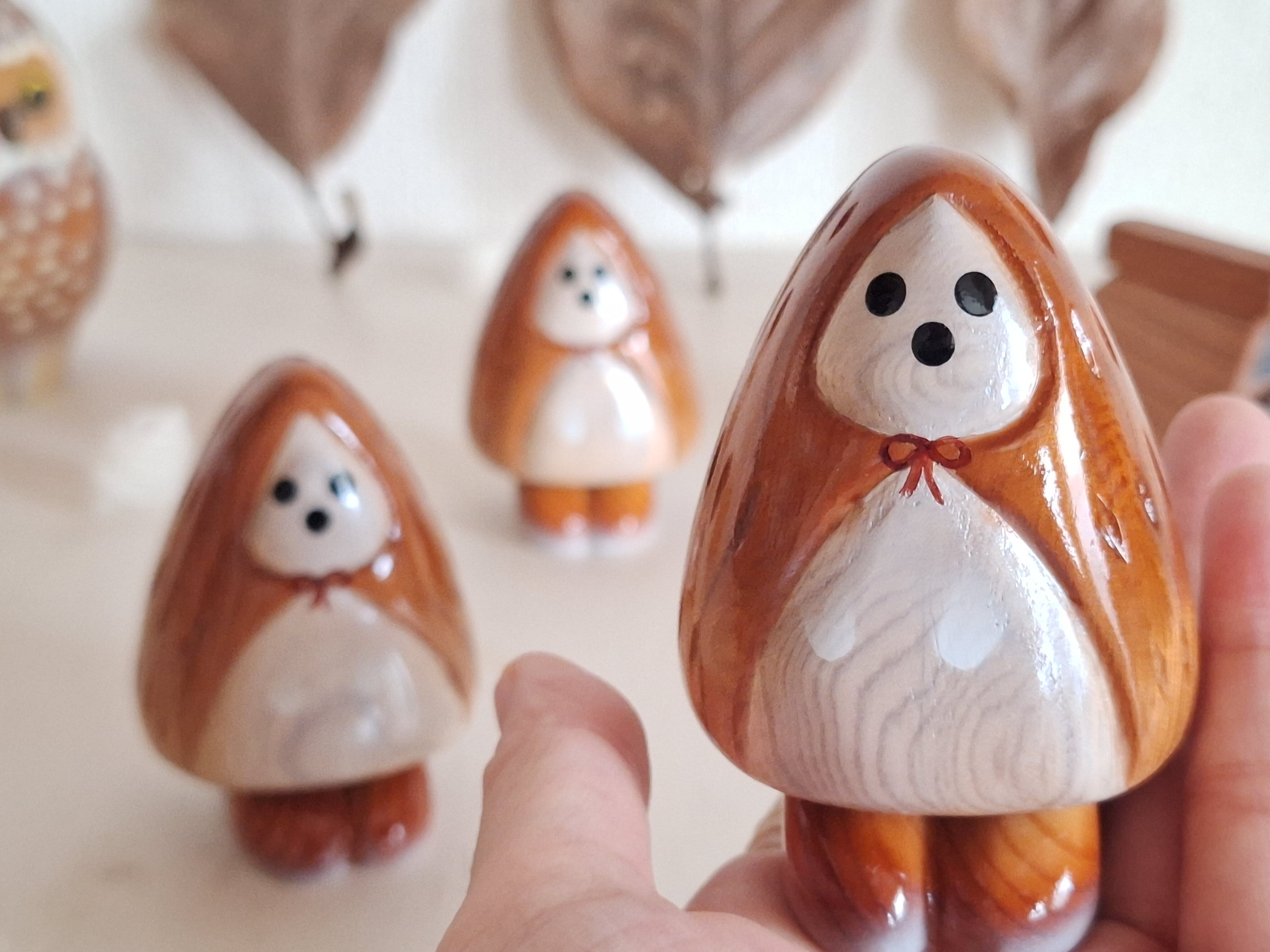 雪ん子 yukinko / yokai | 工房西岡 woodcraft animals