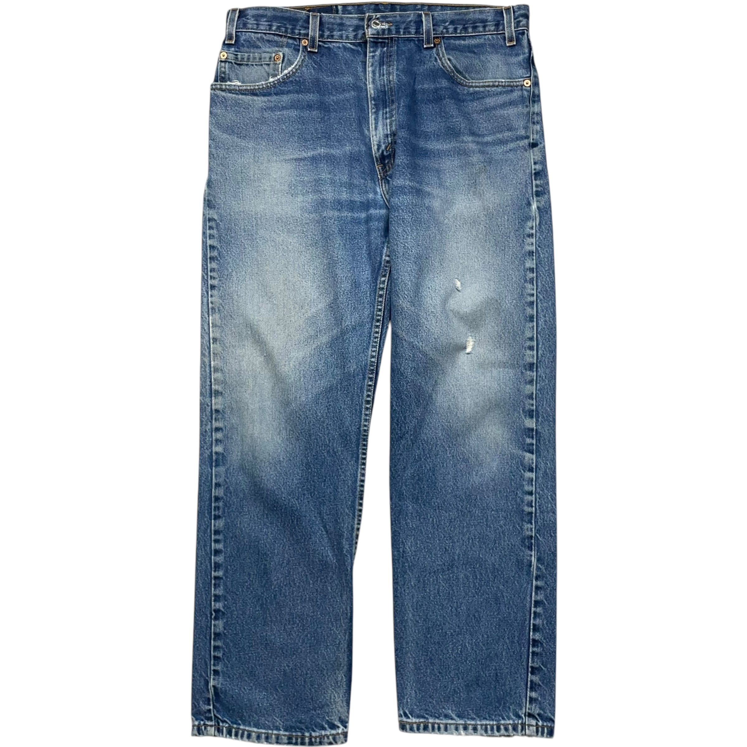 《実寸W35L29》 Levi's リーバイス デニムパンツ 505 ヒゲ 色落ち 雰囲気 USA製 no.7161