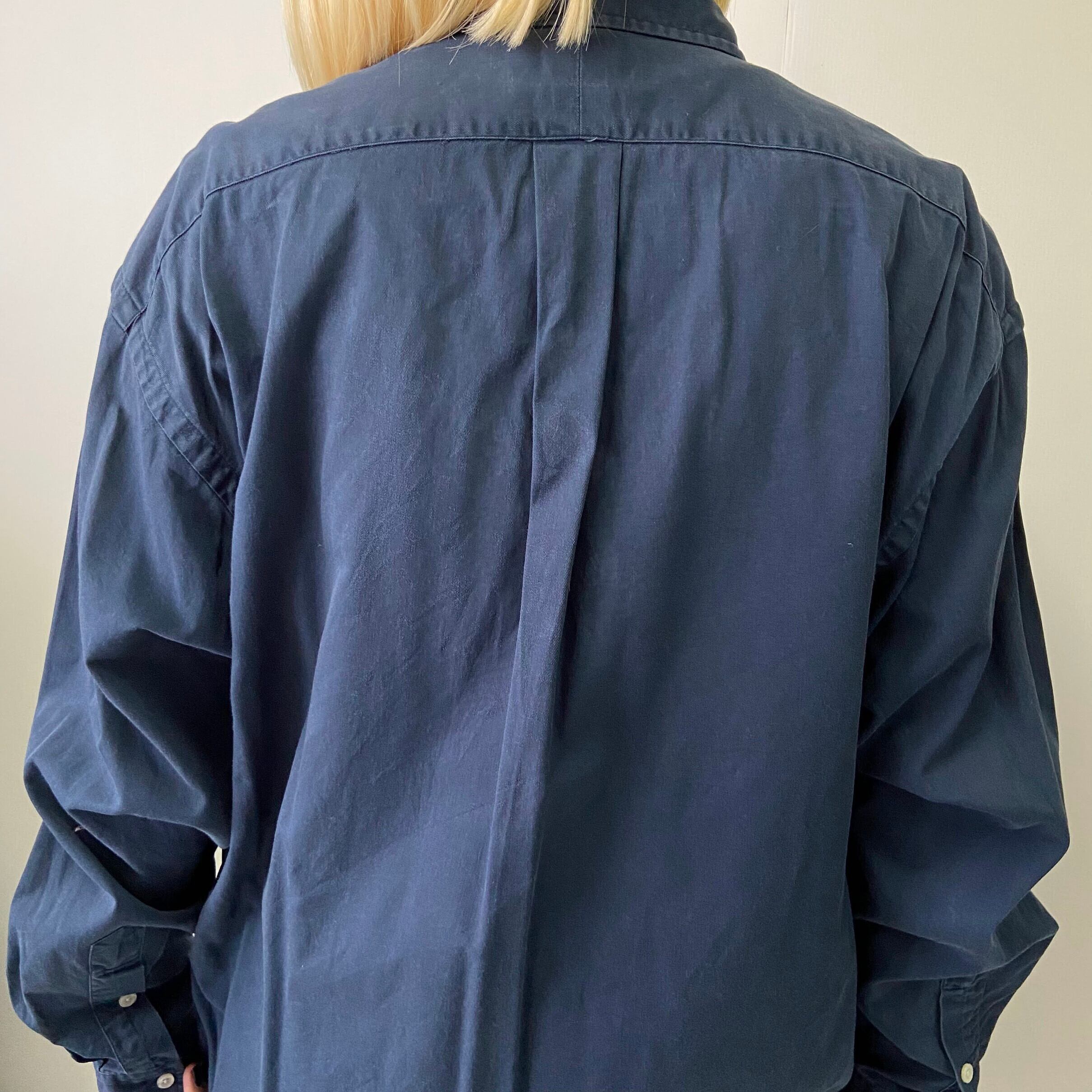 90s Ralph Lauren ネイビー 長袖ボタンダウンシャツ　BLAKE Ralph Lauren ラルフローレン BLAKE 長袖 ボタンダウンシャツ