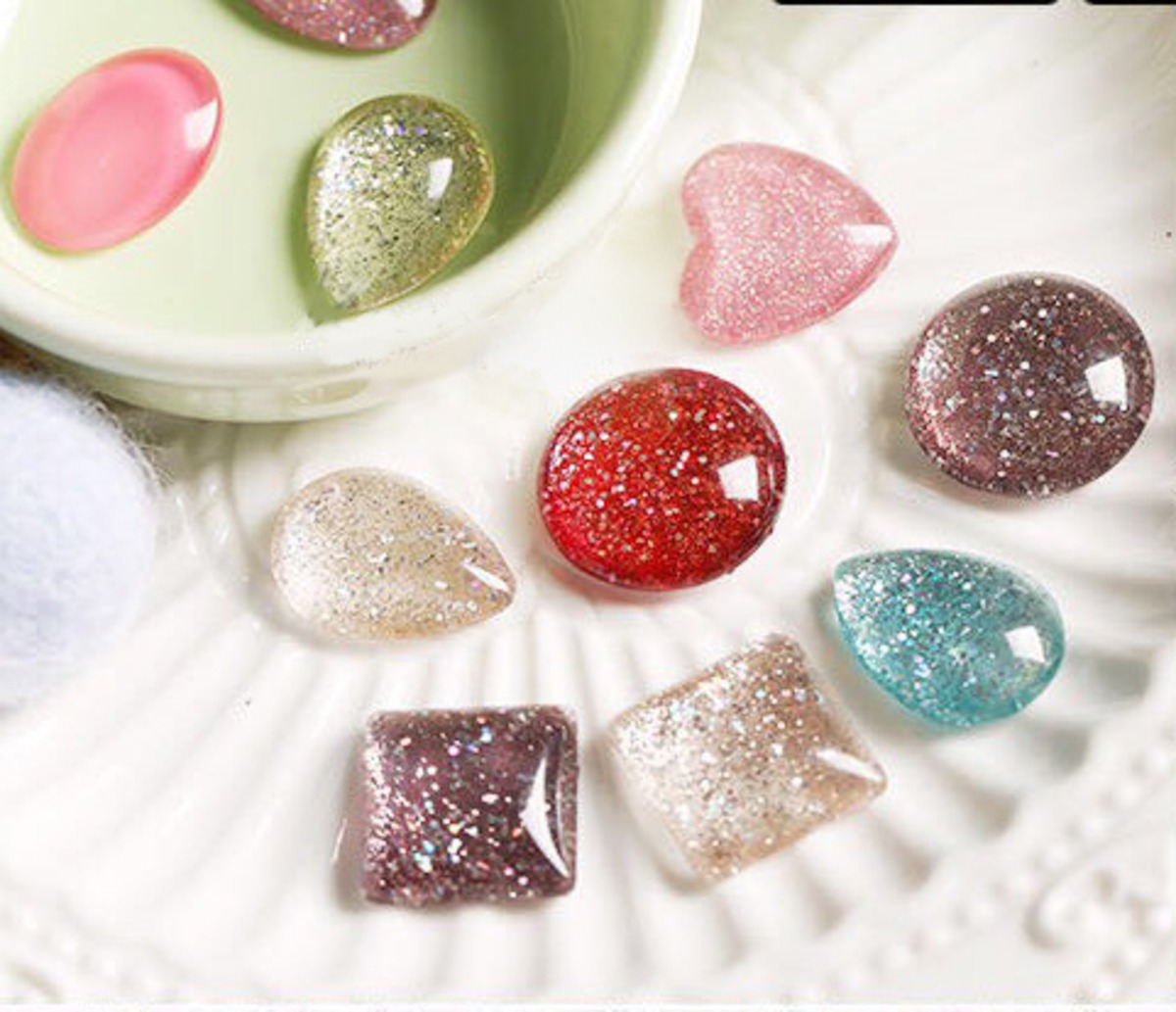ガラス製カラーチャートサンプル、ガラスチップ(50個入り) | Nail Shop 