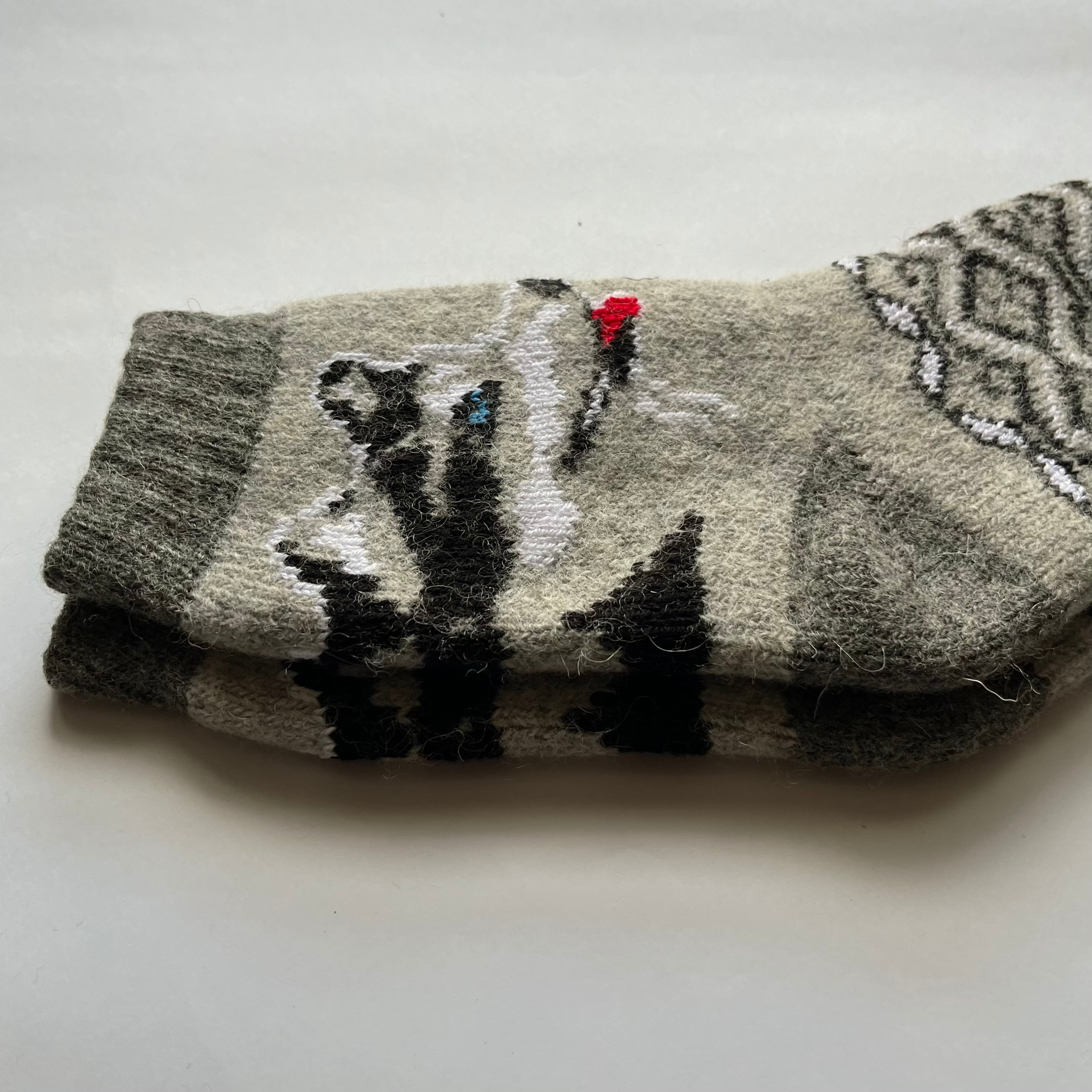 ウクライナ支援/ウールソックス(イヌ柄)