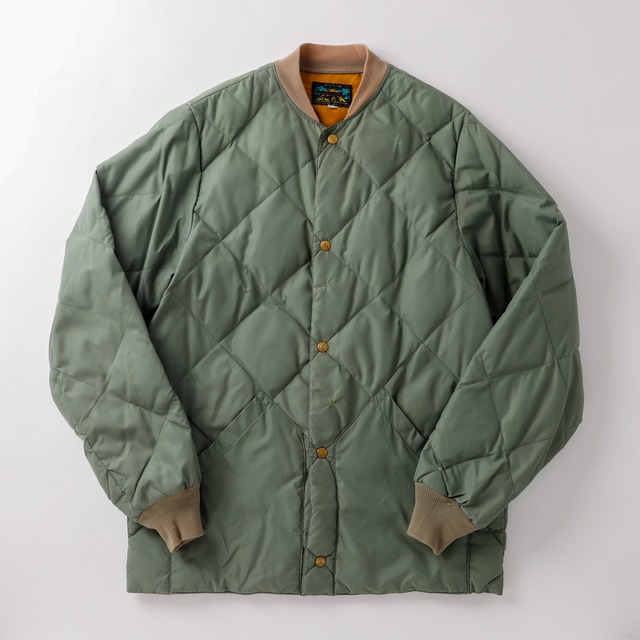 【極美品】60s Eddie Bauer Bauer down special down jacket Goose Down Shirt military khaki made in USA Vintage ／ 60年代 ヴィンテージ エディーバウアー バウアー ダウン グース ダウンジャケット ミリタリー カーキ ミントコンディション USA製 実寸XL 希少カラー 日の出タグ