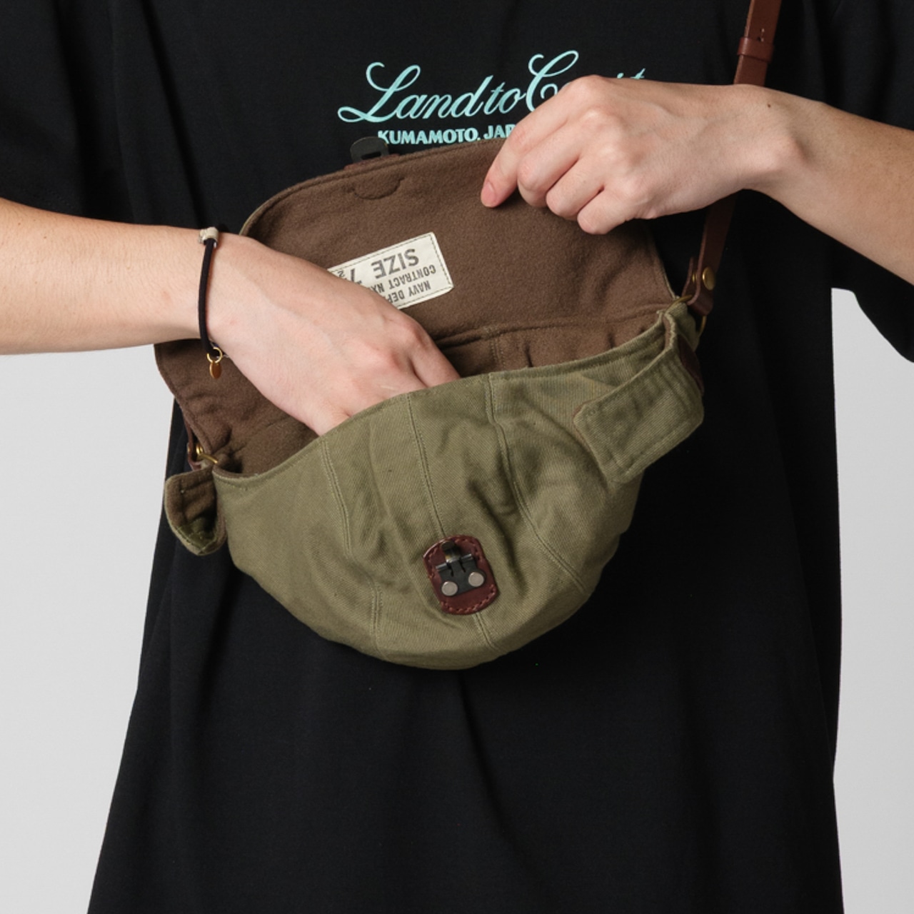 【Ratsnuts Leather】U.S NAVY N-1 DECK HELMET CUSTOM BAG(OLIVE)