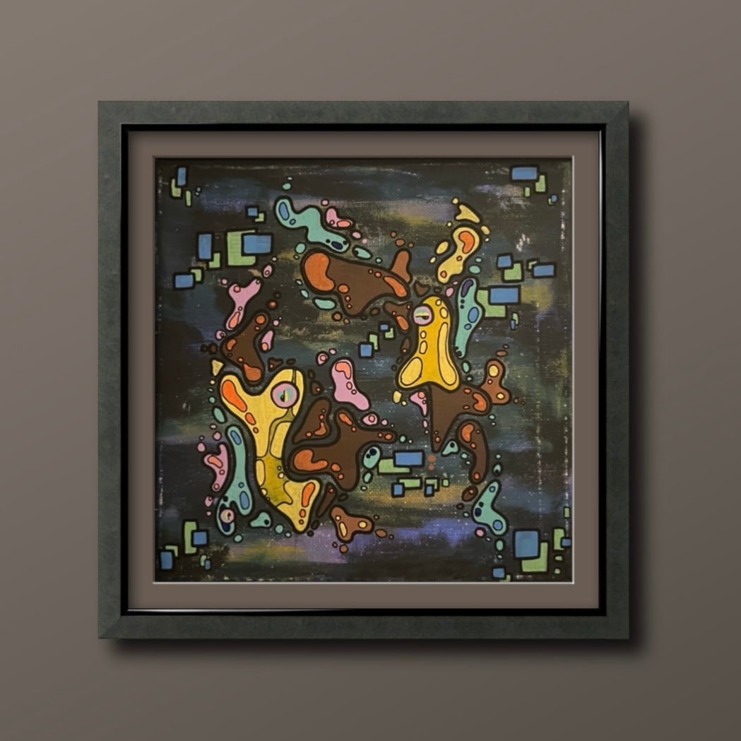 スピリチュアルアート⭐︎つながりの波動 キャンバス大型絵画 ネットと