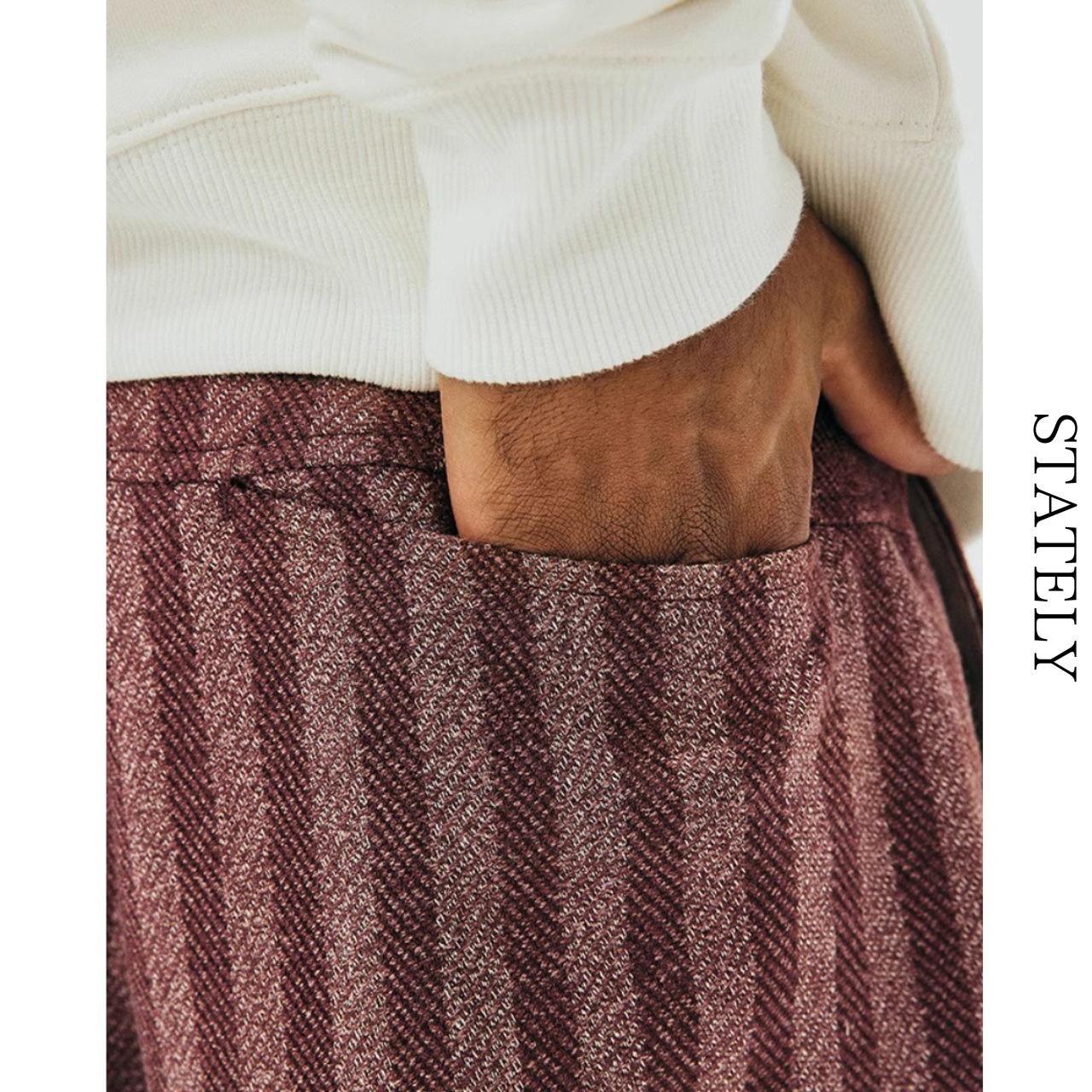 ストライプ Tweed Wide Pants/2color_B48・画像14