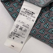 23区 HOMME ニジュウサンクオム 花柄 総柄 ワイドカラー 長袖シャツ 48/グレー×水色 メンズ