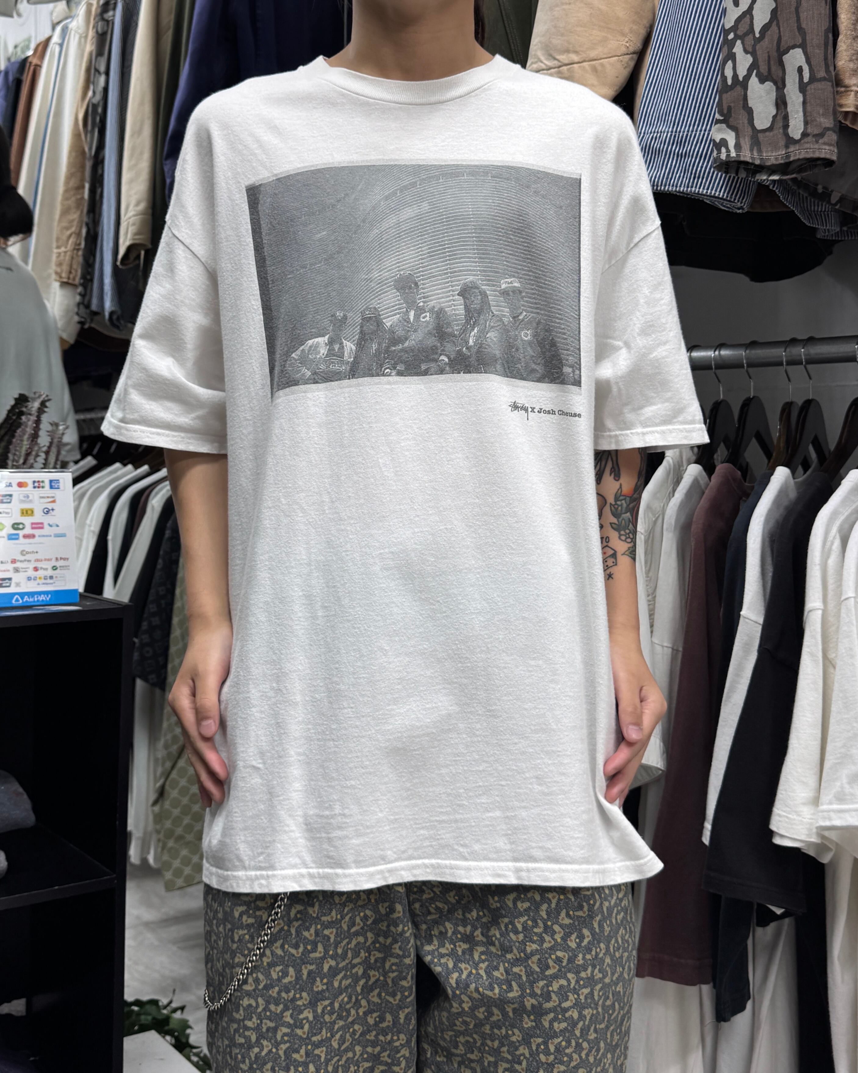 00's old stussy Photo Design Tee ”Josh Cheuse” ”Big Audio Dynamite