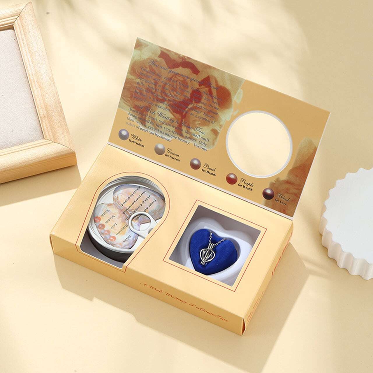 Y 243 . 水真珠ギフトセット｜真空パック仕様 貝缶入り 金属ネックレス