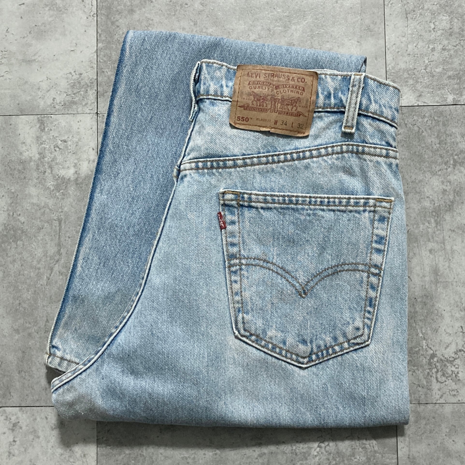 W34 L32】90s US.Levis 550 リーバイス USA製 アメリカ製 97年製 裏