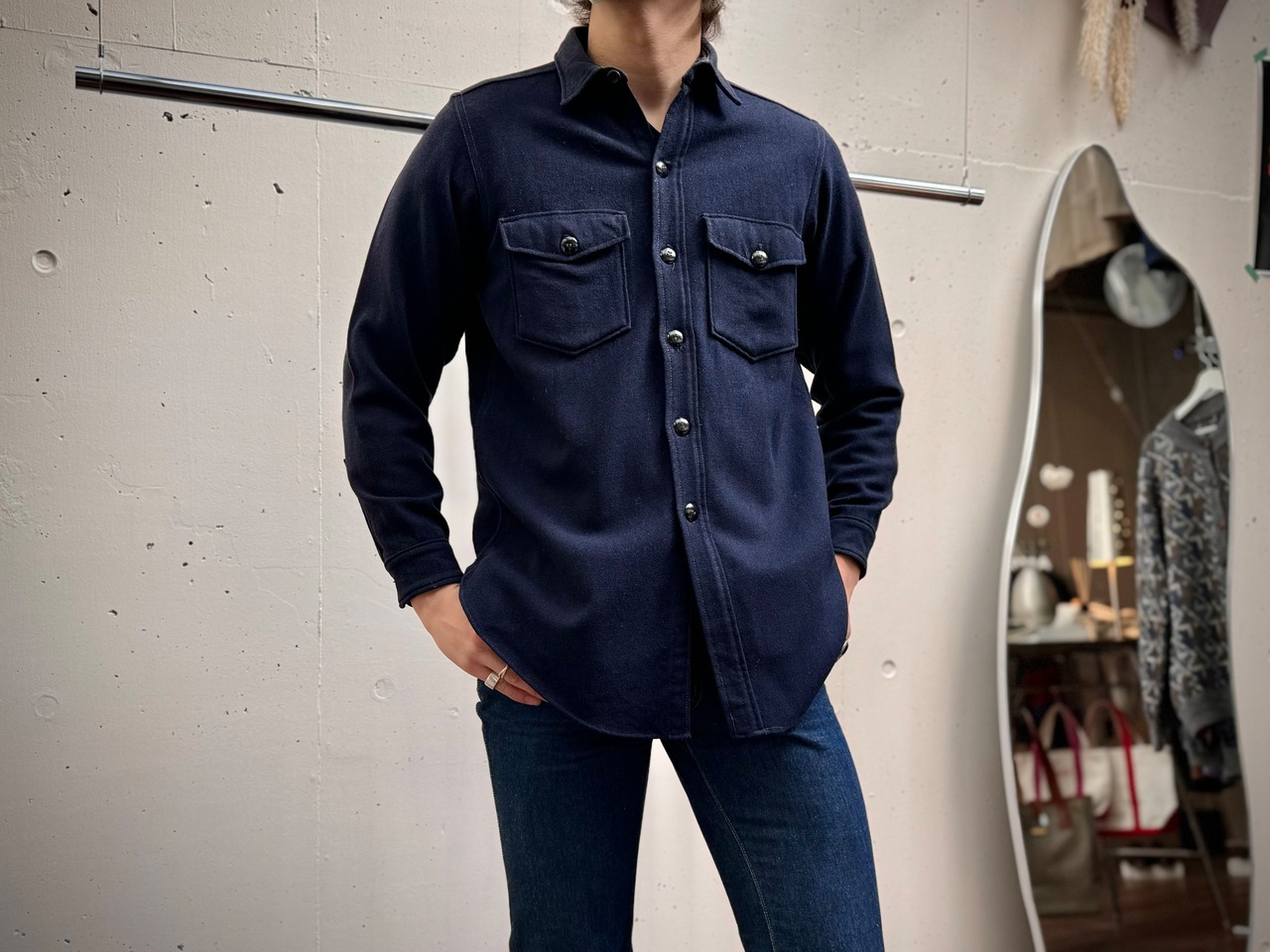 1960年代/L.L.Bean エルエルビーン/ビンテージ ウール ロングシャツ  