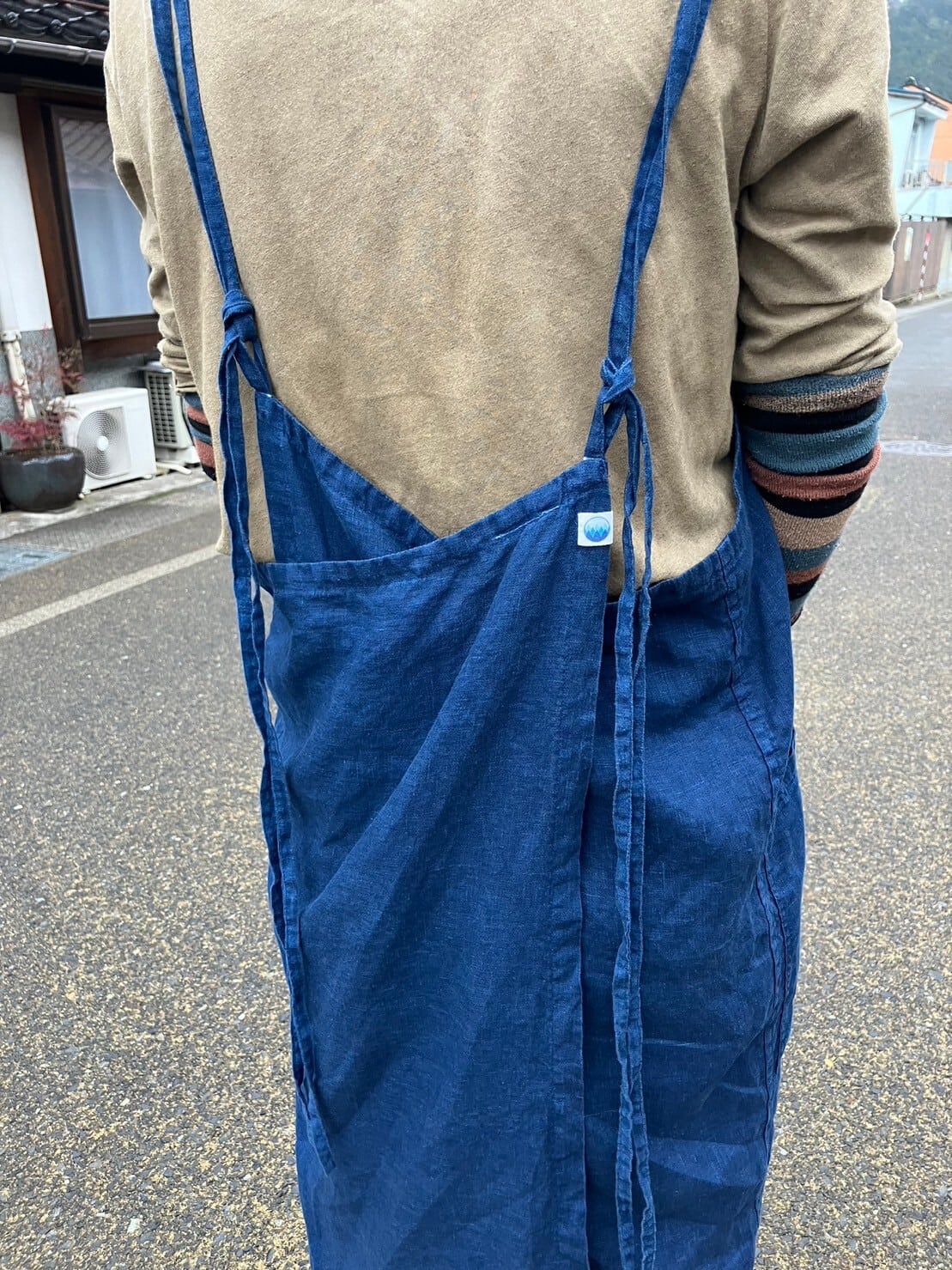 藍染 リネンエプロン | 藍染工房ちずぶるー / Japanese Indigo Blue