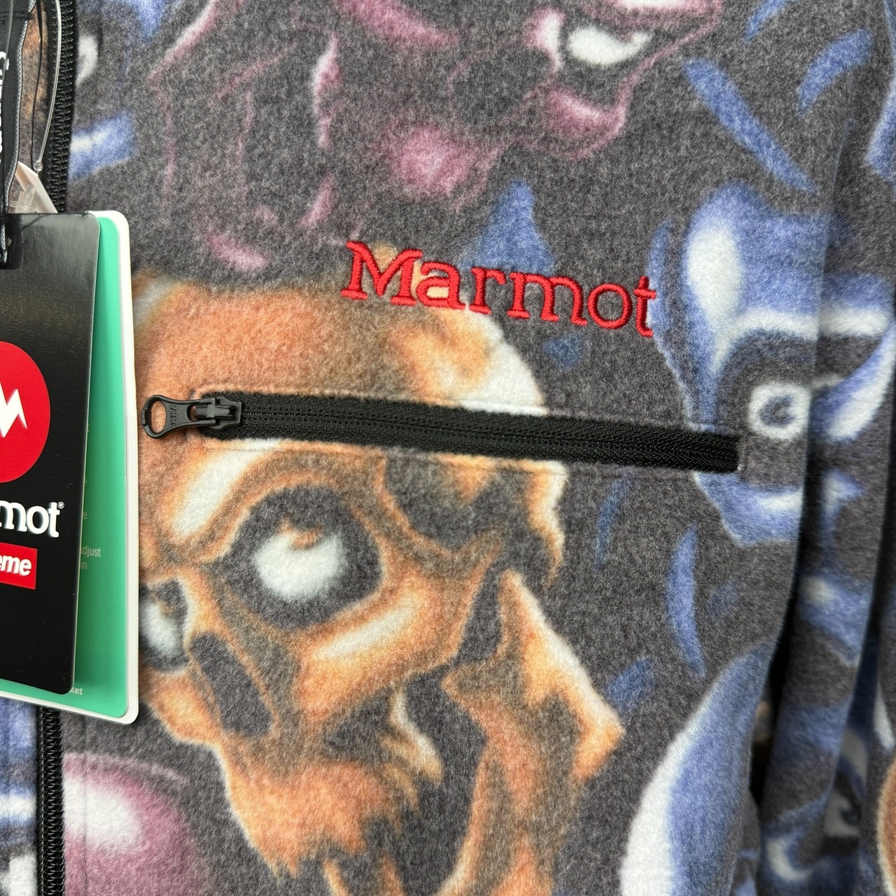 【SUPREME × MARMOT】シュプリーム × マーモット "LIQUID BLUE SKULL FLEECE" 25AW フリースジャケット