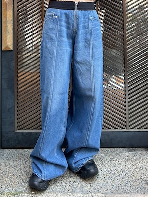 【25SS】FETICO フェティコ /ORGANIC COTTON DENIM WIDE-LEG JEANS / デニムパンツ