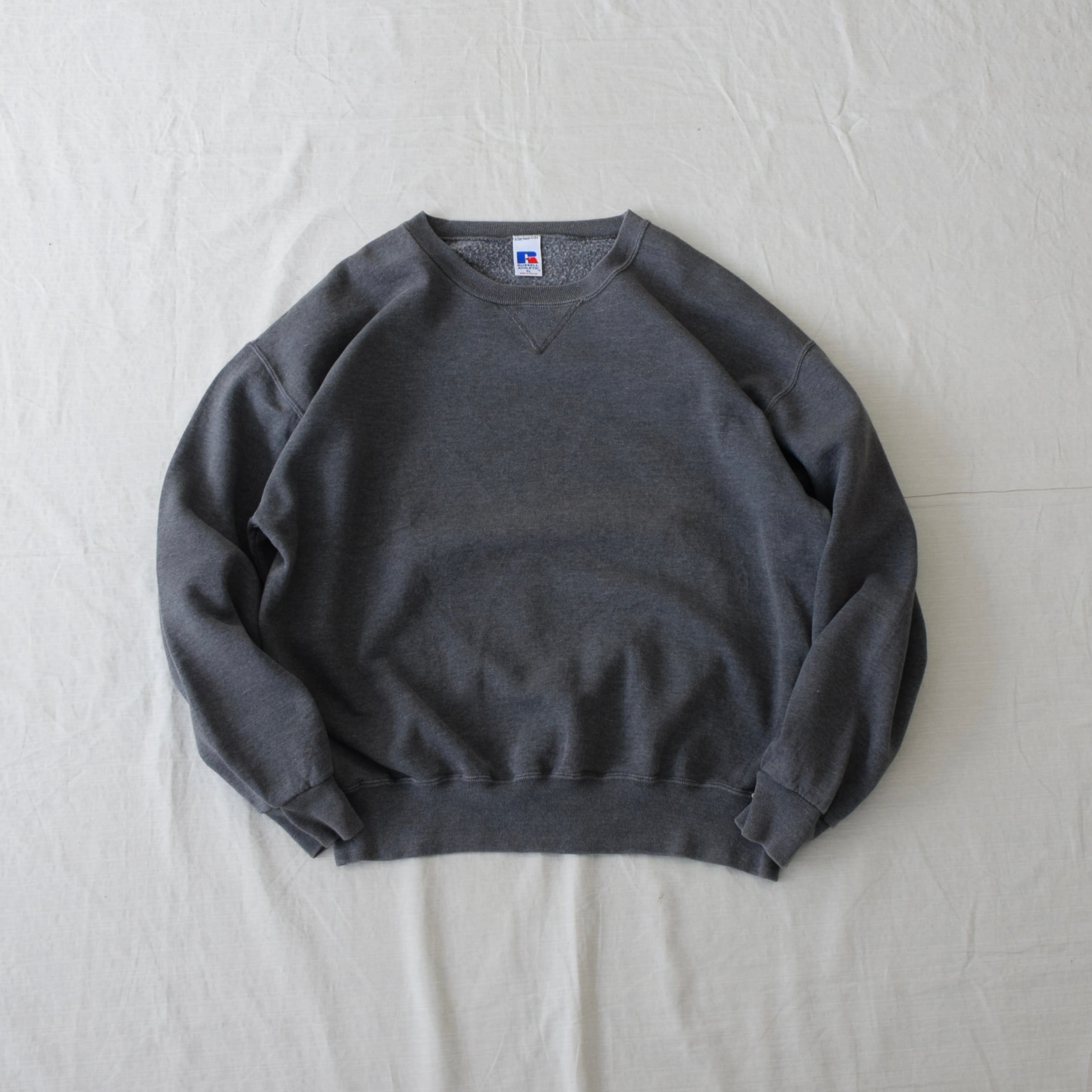 90's RUSSELL スウェット 無地 メンズ XL グレー ラッセル ブランク
