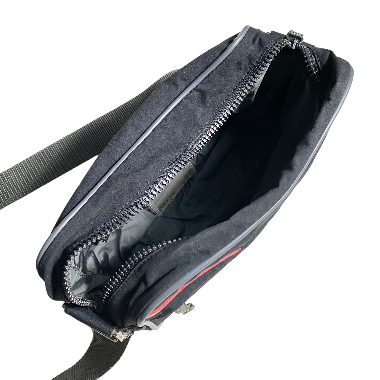 PRADA SPORT black technical fabric shoulder bag