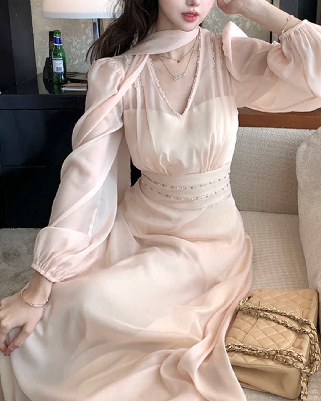 フェミニンシアースリーブワンピース(ショート、ロング) 2508566