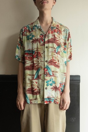 Makai Beach レーヨンS/Sシャツ 399B