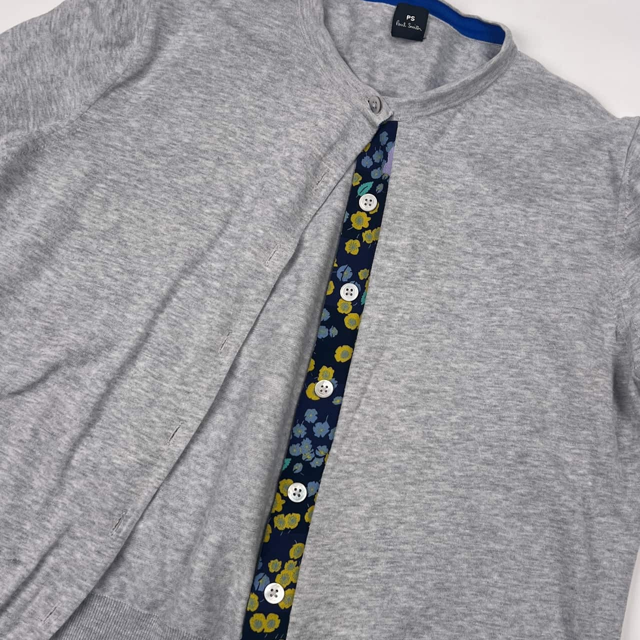 Paul Smith ポールスミス 長袖 コットン ニット カーディガン XL/グレー レディース