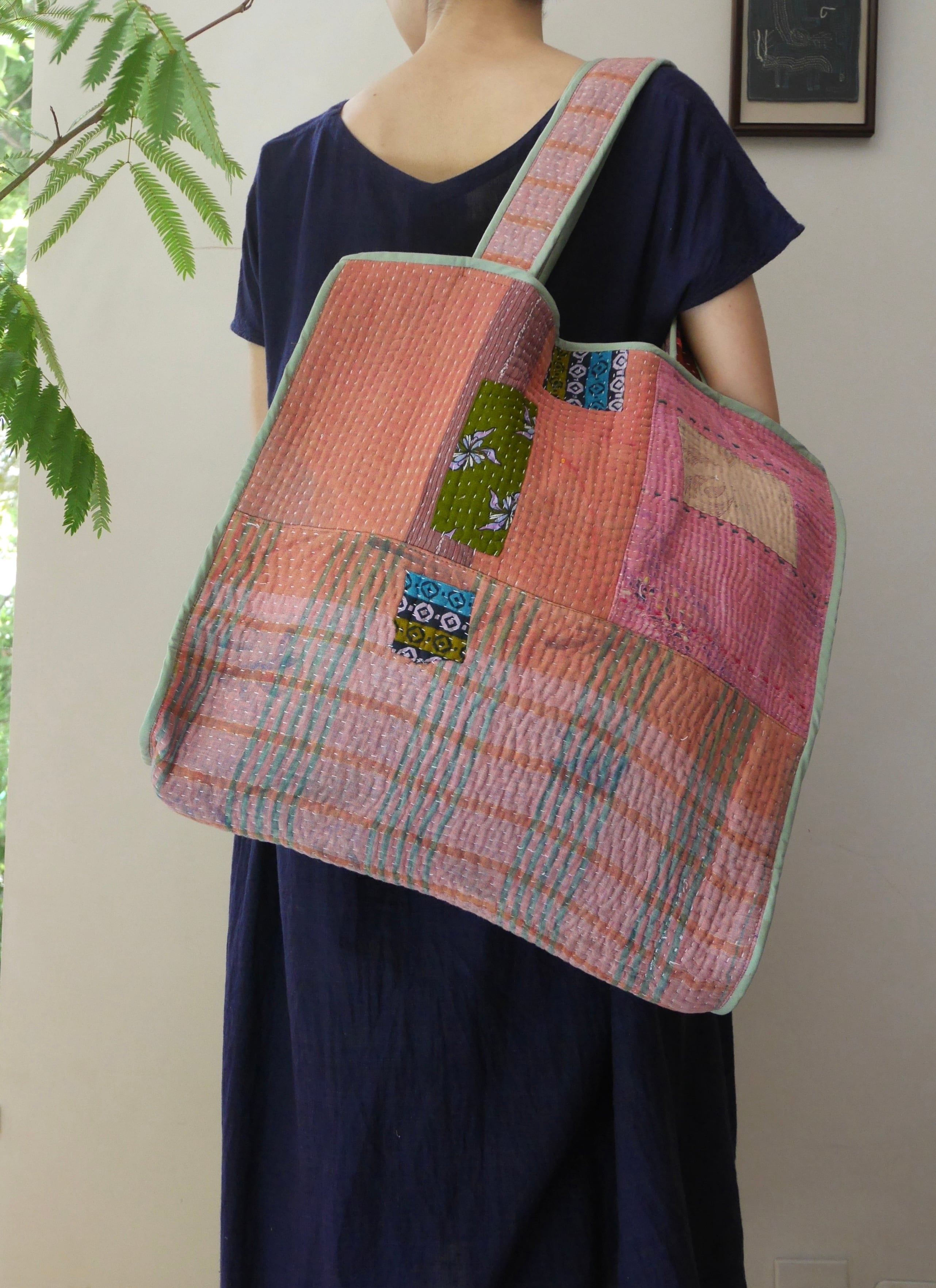 ラリーキルト・トートバッグ（大）・A | yuj handicrafts