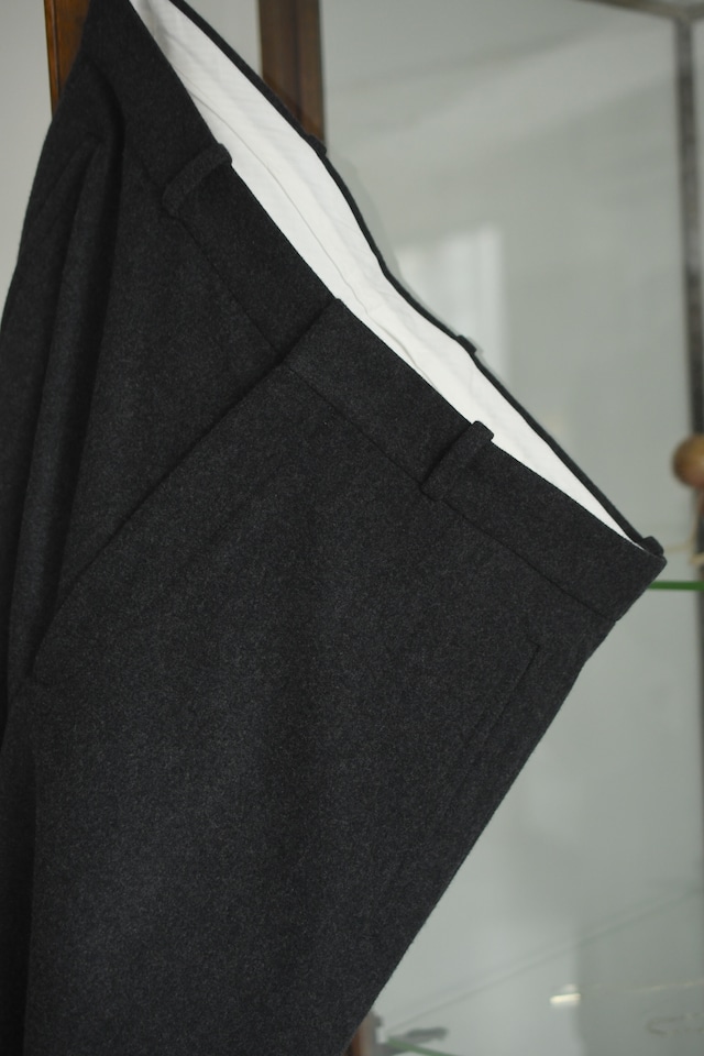 A.PRESSE / Wool Flannel Wide Trousers (Charcoal)