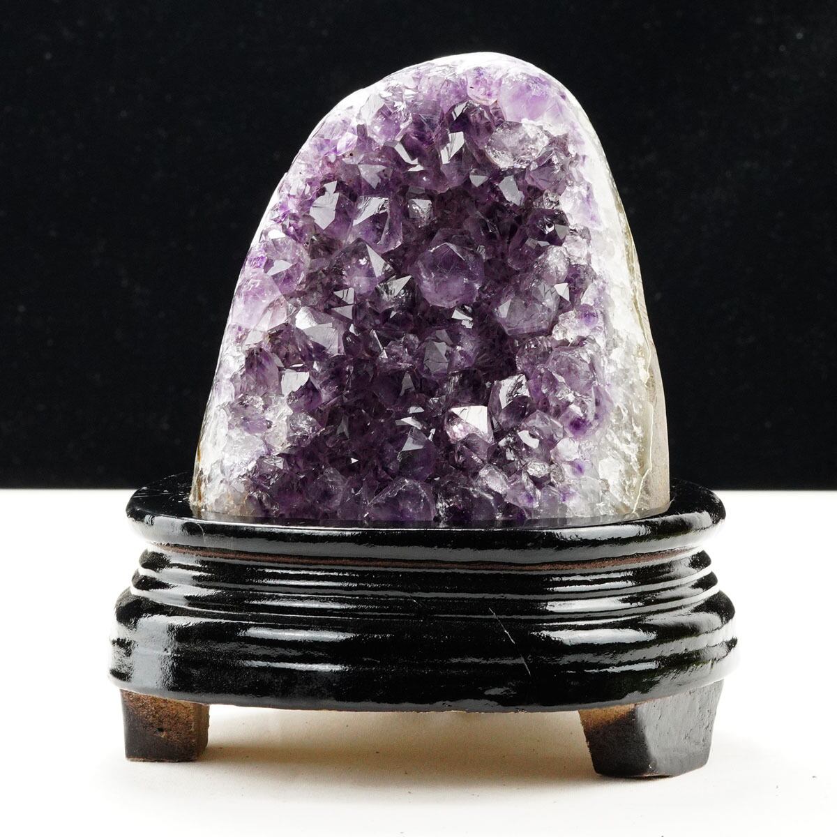 1.1Kg アメジスト 原石 ウルグアイ産 アメジスト クラスター amethyst 台座付属 一点物 182-8771