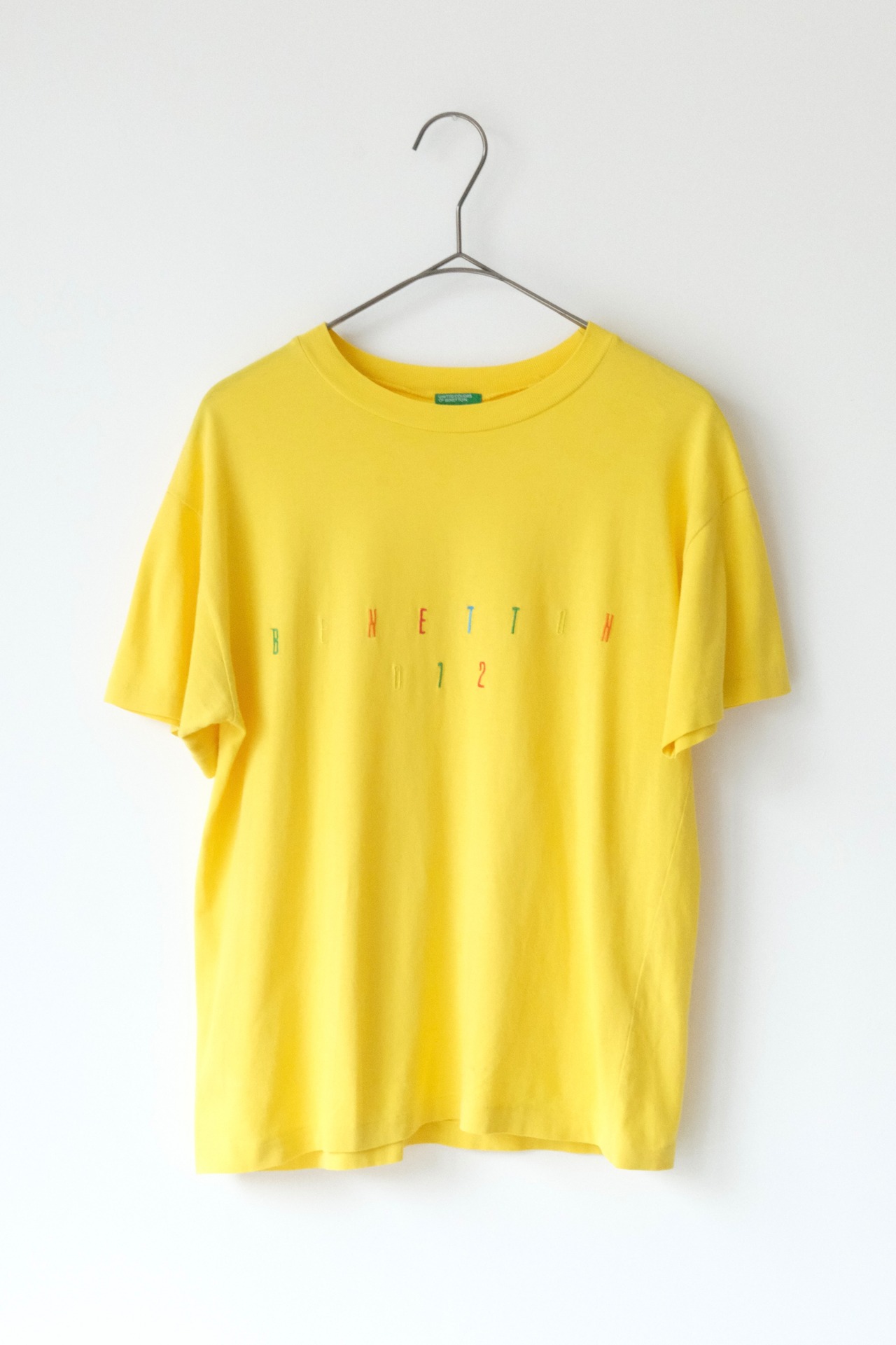 Benetton 012 rainbow embroidery t-shirt