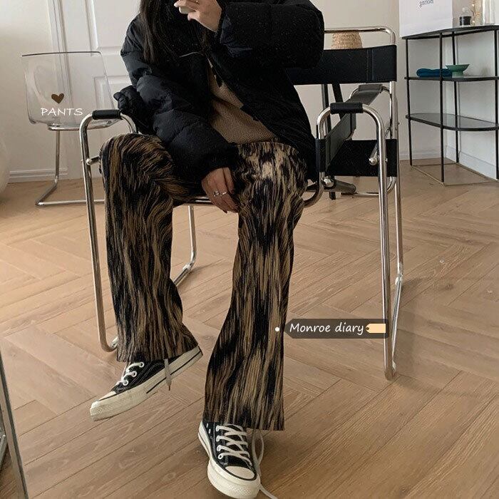 ウェストパンツ カジュアルルーズ薄手 ウィンター 冬物 モンロー5971086927