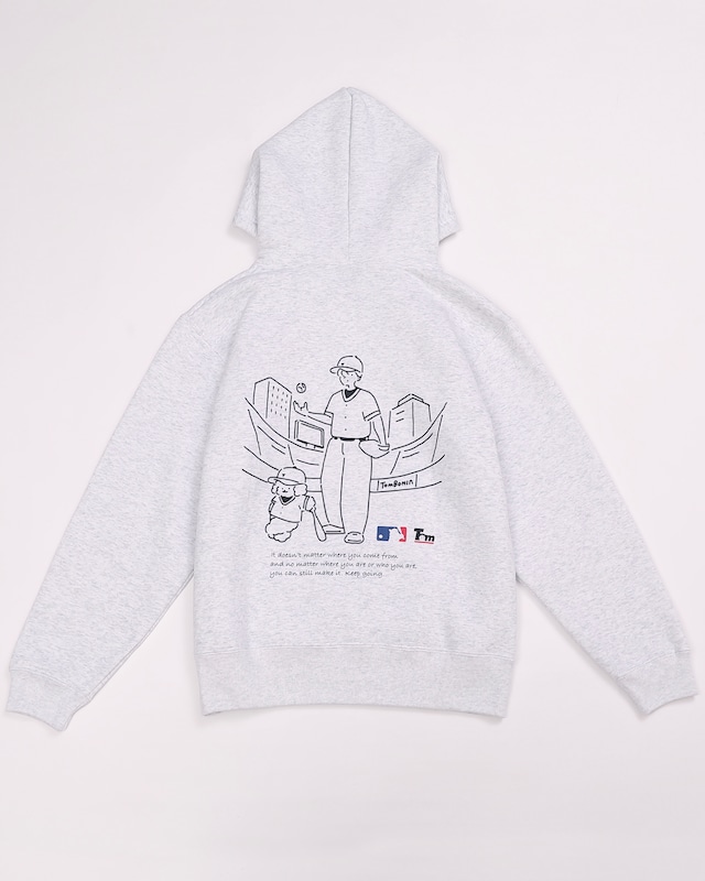 Baseball hoodie Gray