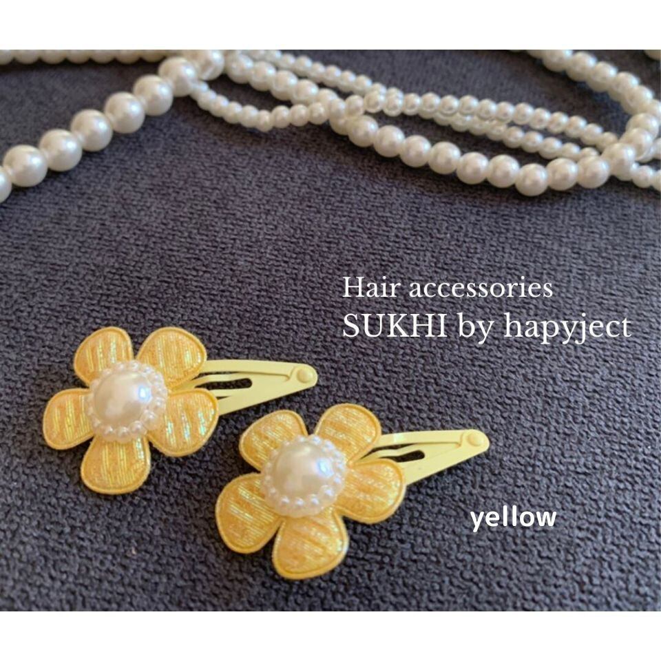フラワーパールヘアピン2個セット | SUKHI by hapyject