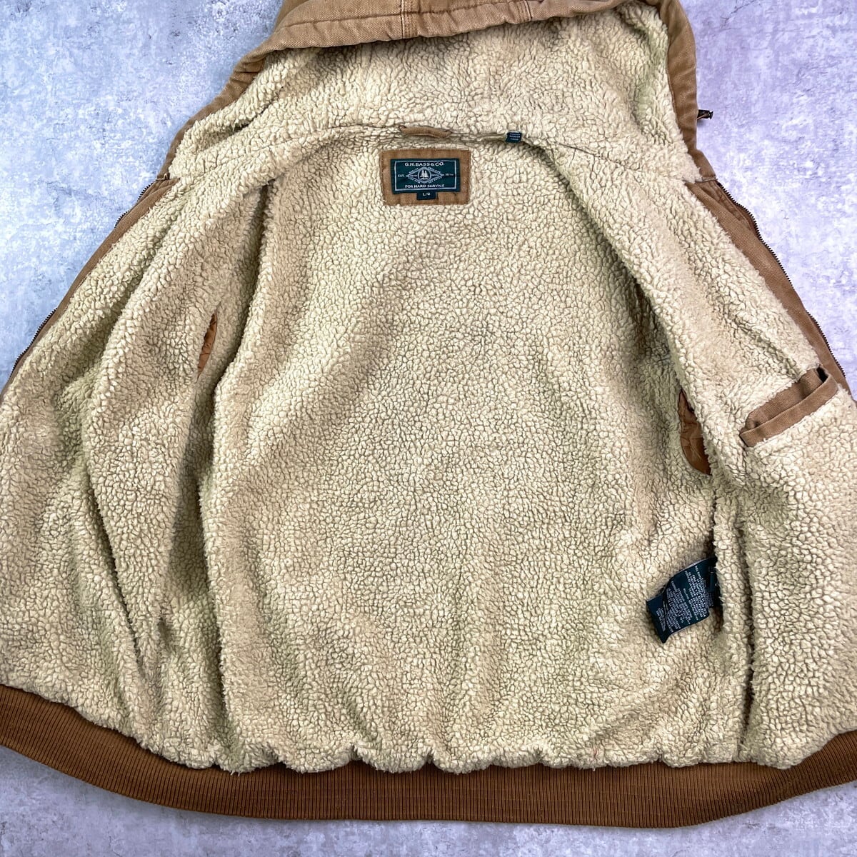USA製アクティブジャケット 企業ロゴ キャラメル ダック地※
