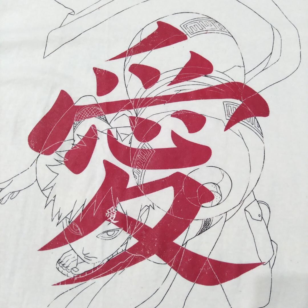 古着 ナルト Tシャツ XLサイズ 生成色 我愛羅 naruto アニメT * | GOLD  