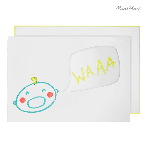 グリーティングカード WAAAA BABY CARD [Meri Meri] 15-3510C