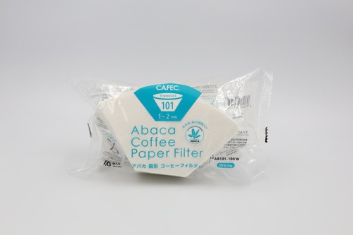 三洋産業　アバカ扇形コーヒーフィルター　白（１～２杯用）