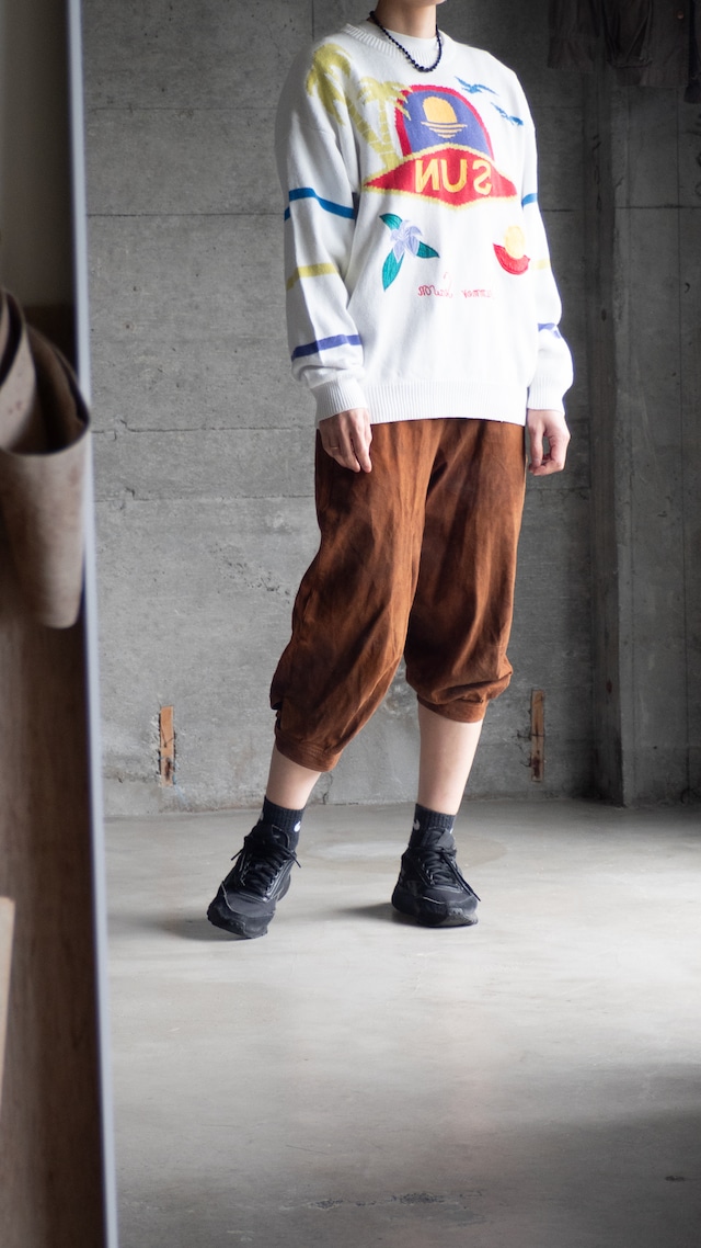 unknown 1990s Cotton knit jacquard of the sun