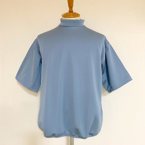 Mock Neck Jersey Cut & Sewn　Blue