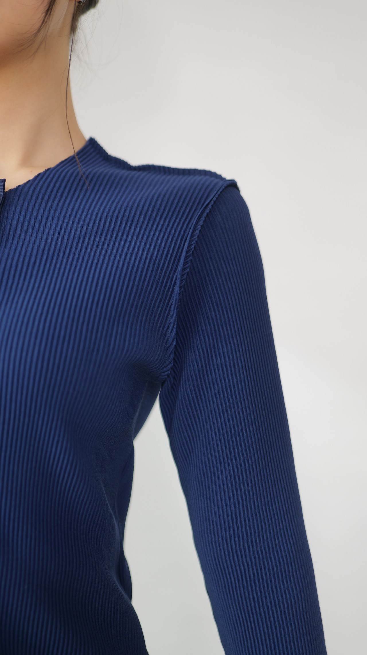 kotohayokozawa - CRISP SNAP CARDIGAN:BLUEBERRY